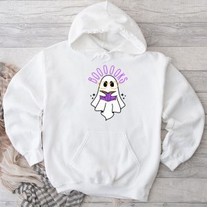 Funny Halloween Cute Ghost Book Reading School Teacher Hoodie