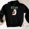 Funny Halloween Cute Ghost Book Reading School Teacher Hoodie