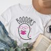 Funny Halloween Cute Ghost Book Reading School Teacher T-Shirt