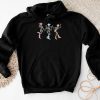 Funny Halloween Pumpkin Dancing Skeleton Costume Women Men Hoodie