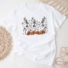 Funny Halloween Pumpkin Dancing Skeleton Costume Women Men T-Shirt