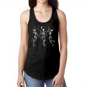 Funny Halloween Pumpkin Dancing Skeleton Costume Women Men Tank Top 1