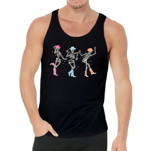 Funny Halloween Pumpkin Dancing Skeleton Costume Women Men Tank Top 3 1