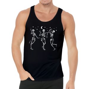 Funny Halloween Pumpkin Dancing Skeleton Costume Women Men Tank Top 3