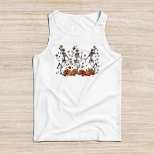 Funny Halloween Shirts Pumpkin Dancing Skeleton Costume Special Tank Top