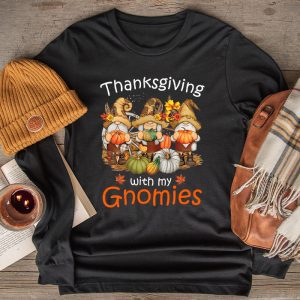 Funny Thanksgiving Shirts for Women Gnome - Gnomies Lover Longsleeve Tee