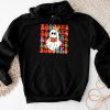 Ghost Book Reading Halloween Costume Teacher Books Lover Hoodie