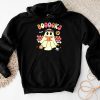 Ghost Book Reading Halloween Costume Teacher Books Lover Hoodie