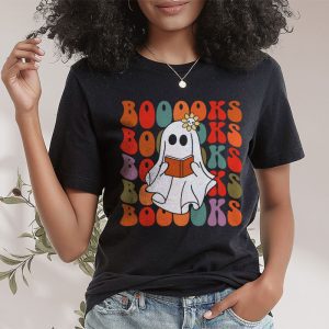 Ghost Book Reading Halloween Costume Teacher Books Lover T Shirt 2