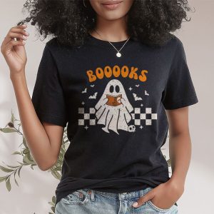 Ghost Book Reading Halloween Costume Teacher Books Lover T Shirt 2 4