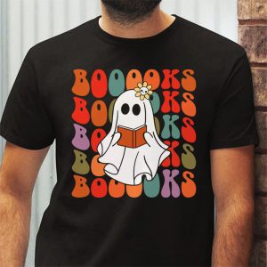 Ghost Book Reading Halloween Costume Teacher Books Lover T Shirt 3