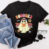 Ghost Book Reading Halloween Costume Teacher Books Lover T-Shirt