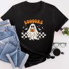 Ghost Book Reading Halloween Costume Teacher Books Lover T-Shirt