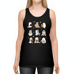 Ghosts Reading Books Teacher Halloween Librarian Boooks Tank Top 2 2