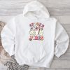 Groovy Halloween Spooky Vibes Retro Floral Ghost Costume Hoodie