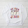Groovy Halloween Spooky Vibes Retro Floral Ghost Costume Longsleeve Tee
