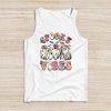 Groovy Halloween Spooky Vibes Retro Floral Ghost Costume Tank Top