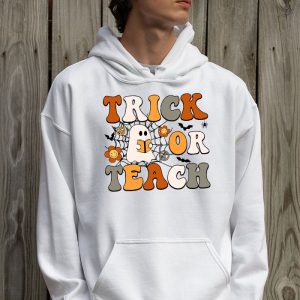 Groovy Halloween Trick Or Teach Ghost Teacher Student Hoodie 2 3