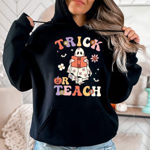 Groovy Halloween Trick Or Teach Ghost Teacher Student Hoodie 2