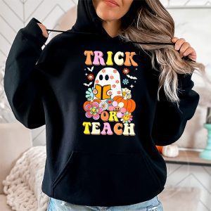 Groovy Halloween Trick Or Teach Ghost Teacher Student Hoodie 2 4