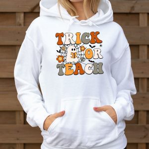 Groovy Halloween Trick Or Teach Ghost Teacher Student Hoodie 3 3