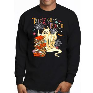 Groovy Halloween Trick Or Teach Ghost Teacher Student Longsleeve Tee 3 2