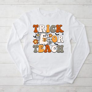 Halloween Teacher Shirts Groovy Ghost Teacher Special Longsleeve Tee