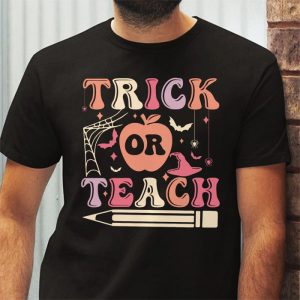 Groovy Halloween Trick Or Teach Ghost Teacher Student T Shirt 3 1