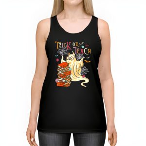 Groovy Halloween Trick Or Teach Ghost Teacher Student Tank Top 2 2