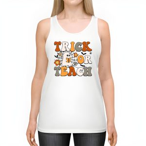 Groovy Halloween Trick Or Teach Ghost Teacher Student Tank Top 2 3