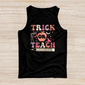 Groovy Halloween Trick Or Teach Ghost Teacher Student Tank Top