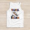 Groovy Halloween Trick or Teach Retro Floral Ghost Teacher Tank Top