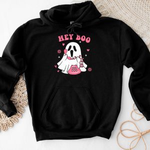 Groovy Hey Boo Cute Ghost Funny Halloween Mens Womens Kids Hoodie