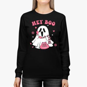 Groovy Hey Boo Cute Ghost Funny Halloween Mens Womens Kids Longsleeve Tee 2 1