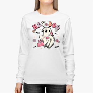 Groovy Hey Boo Cute Ghost Funny Halloween Mens Womens Kids Longsleeve Tee 2 3