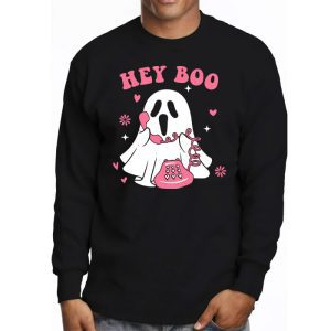 Groovy Hey Boo Cute Ghost Funny Halloween Mens Womens Kids Longsleeve Tee 3 1