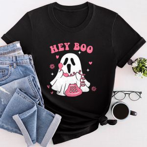 Groovy Hey Boo Cute Ghost Funny Halloween Mens Womens Kids T-Shirt