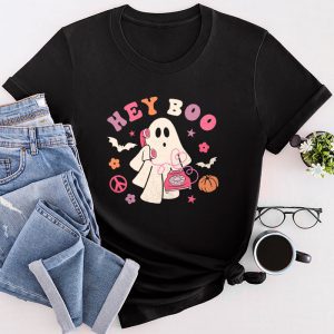 Groovy Hey Boo Cute Ghost Funny Halloween Mens Womens Kids T-Shirt