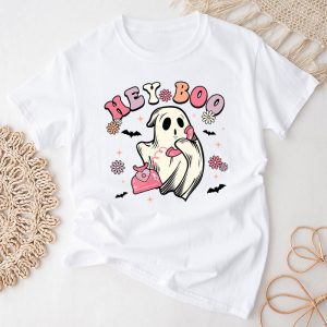 Groovy Hey Boo Cute Ghost Funny Halloween Mens Womens Kids T-Shirt