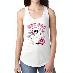 Groovy Hey Boo Cute Ghost Funny Halloween Mens Womens Kids Tank Top 1