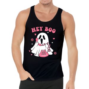 Groovy Hey Boo Cute Ghost Funny Halloween Mens Womens Kids Tank Top 3 1