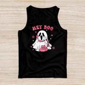 Spirit Halloween Shirts Groovy Hey Boo Cute Ghost Special Tank Top