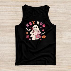 Spirit Halloween Shirts Groovy Hey Boo Cute Ghost Special Tank Top