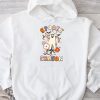 Groovy Spooky Season Cute Ghost Holding Pumpkin Halloween Hoodie