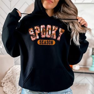 Groovy Spooky Season Cute Ghost Holding Pumpkin Halloween Hoodie 2 2