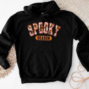 Groovy Spooky Season Cute Ghost Holding Pumpkin Halloween Hoodie