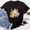 Groovy Vintage Floral Ghost Cute Halloween Spooky Season T-Shirt