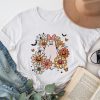 Groovy Vintage Floral Ghost Cute Halloween Spooky Season T-Shirt
