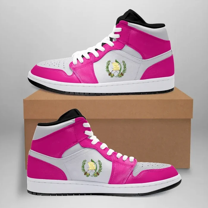 Guatemala High Sneakers Air Jordan 1 - Mid Hyper Pink White JD1 Shoes