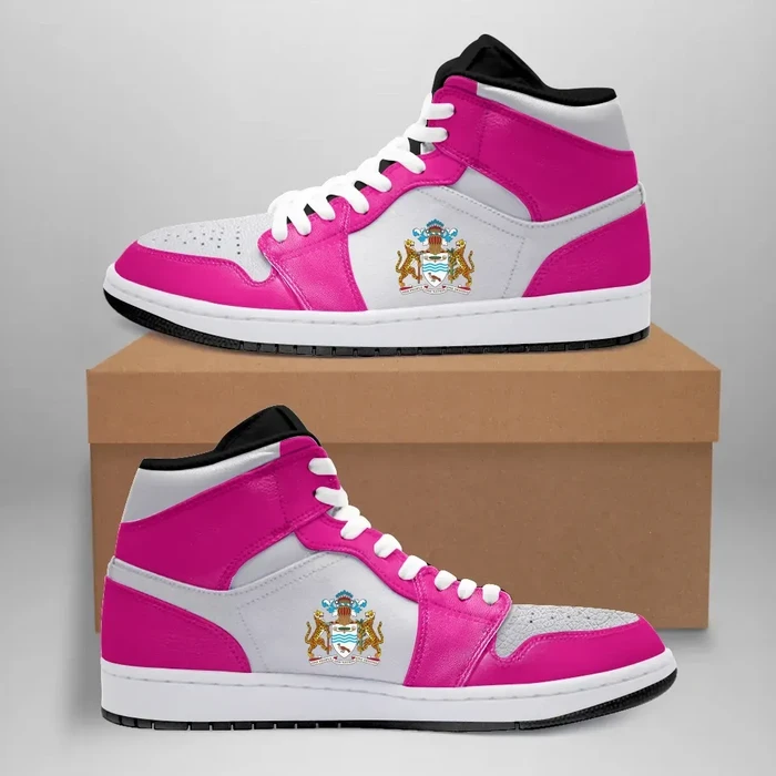 Guyana High Sneakers Air Jordan 1 - Mid Hyper Pink White JD1 Shoes